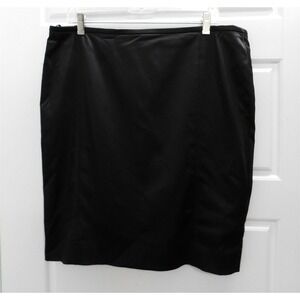 Basler 100% Acetate Black Straight Skirt‎ sz 16